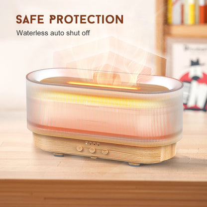 Volcanic Humidifier and Aroma Diffuser with Multicolor LED Flame Effect