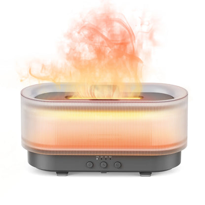 Volcanic Humidifier and Aroma Diffuser with Multicolor LED Flame Effect